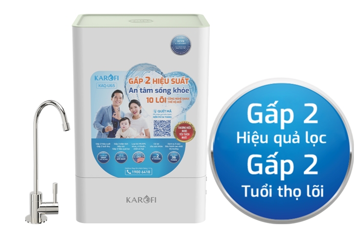 Máy lọc nước RO Karofi KAQ-U65 10 lõi